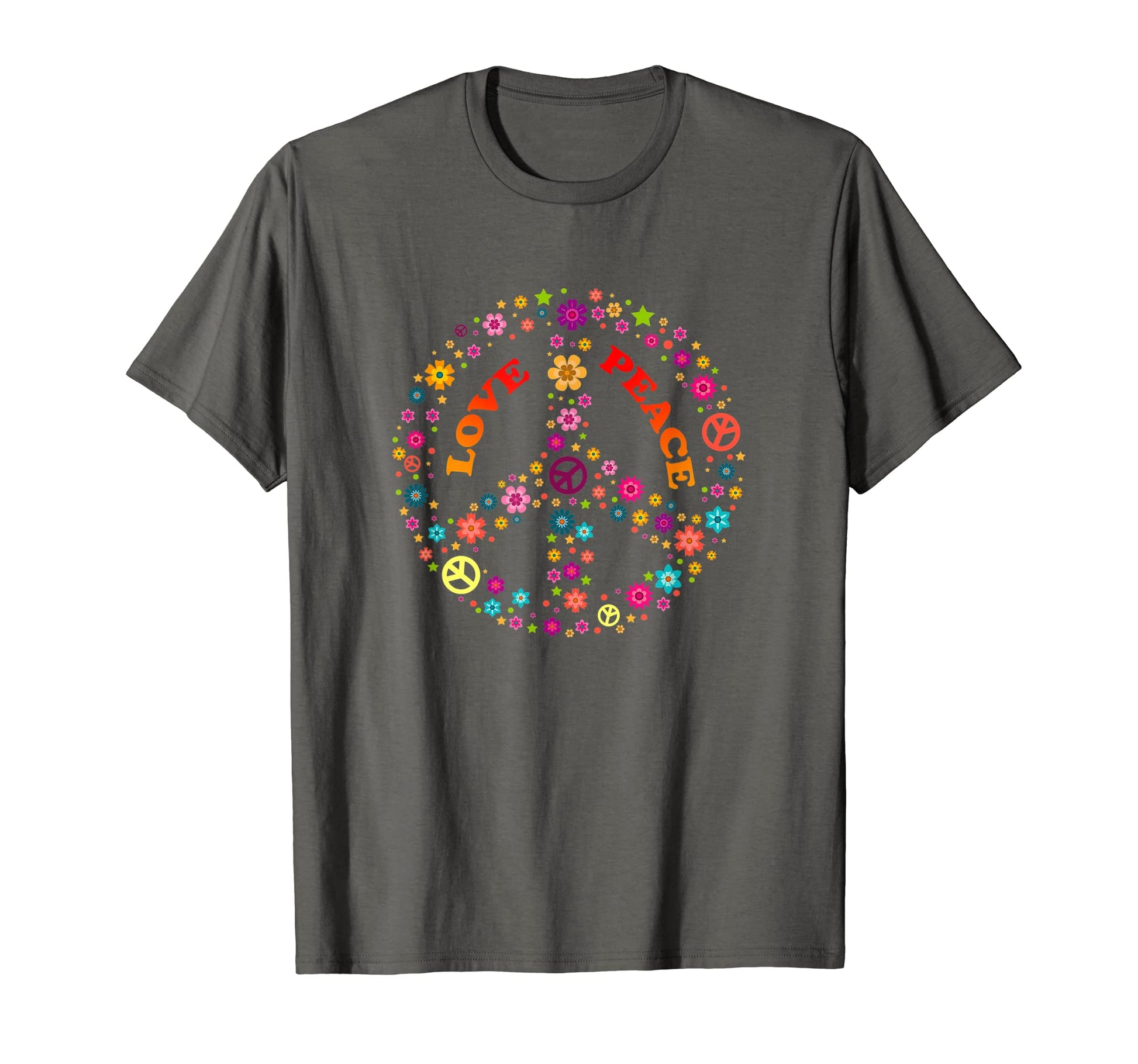 Peace Sign Love 60S 70S Hippie Costume T-Shirt - Unique Graphic for Adults - T-Shirt, Sweatshirt, Hoodie