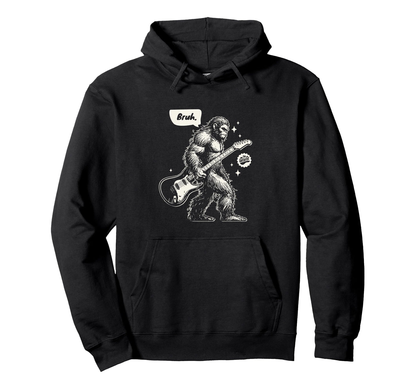 Bigfoot Bruh Electric Guitarist Hoodie - Streetwear Style Men Women - T-Shirt, Sweatshirt, Hoodie