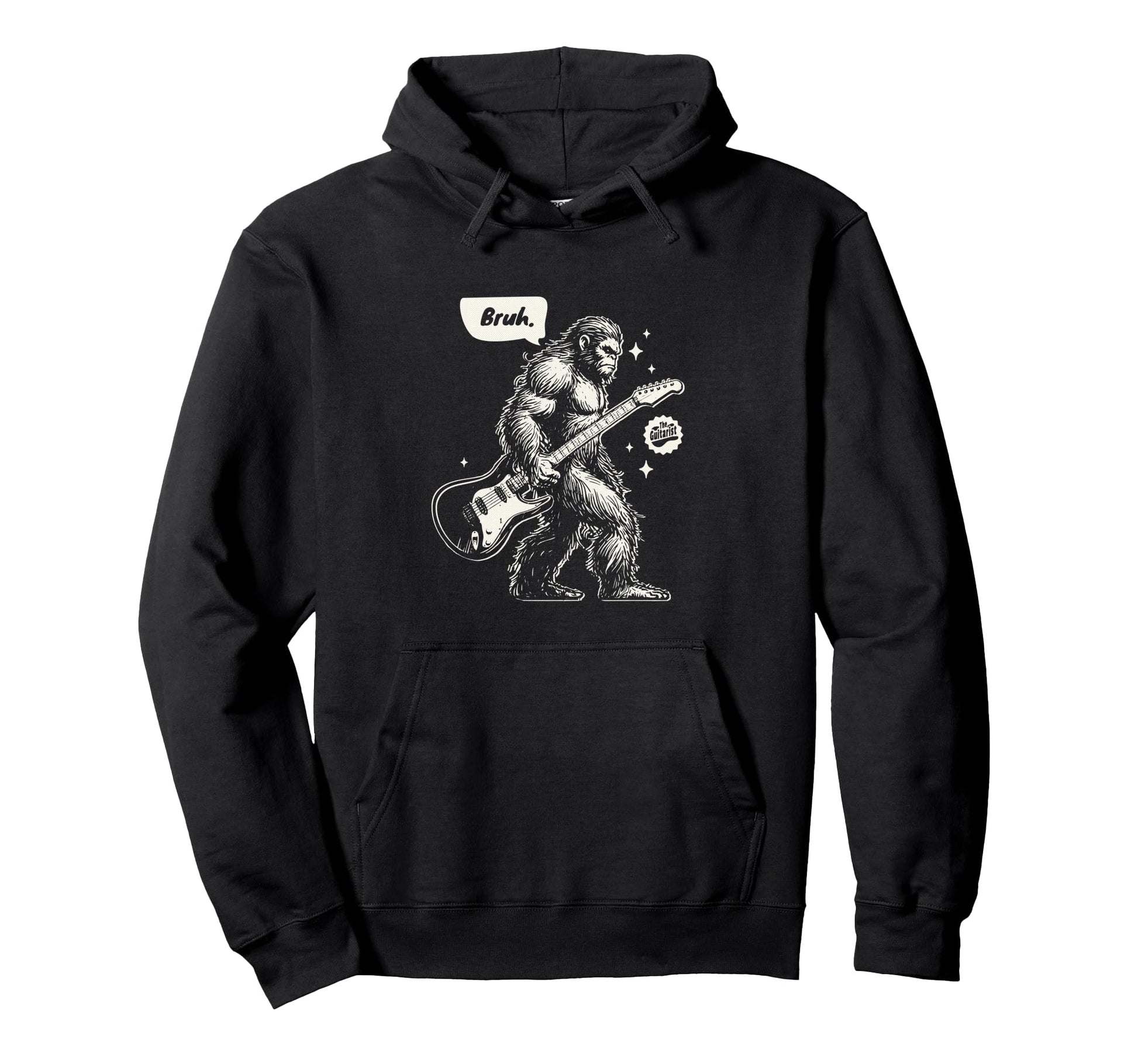 Bigfoot Bruh Electric Guitarist Hoodie - Streetwear Style Men Women - T-Shirt, Sweatshirt, Hoodie