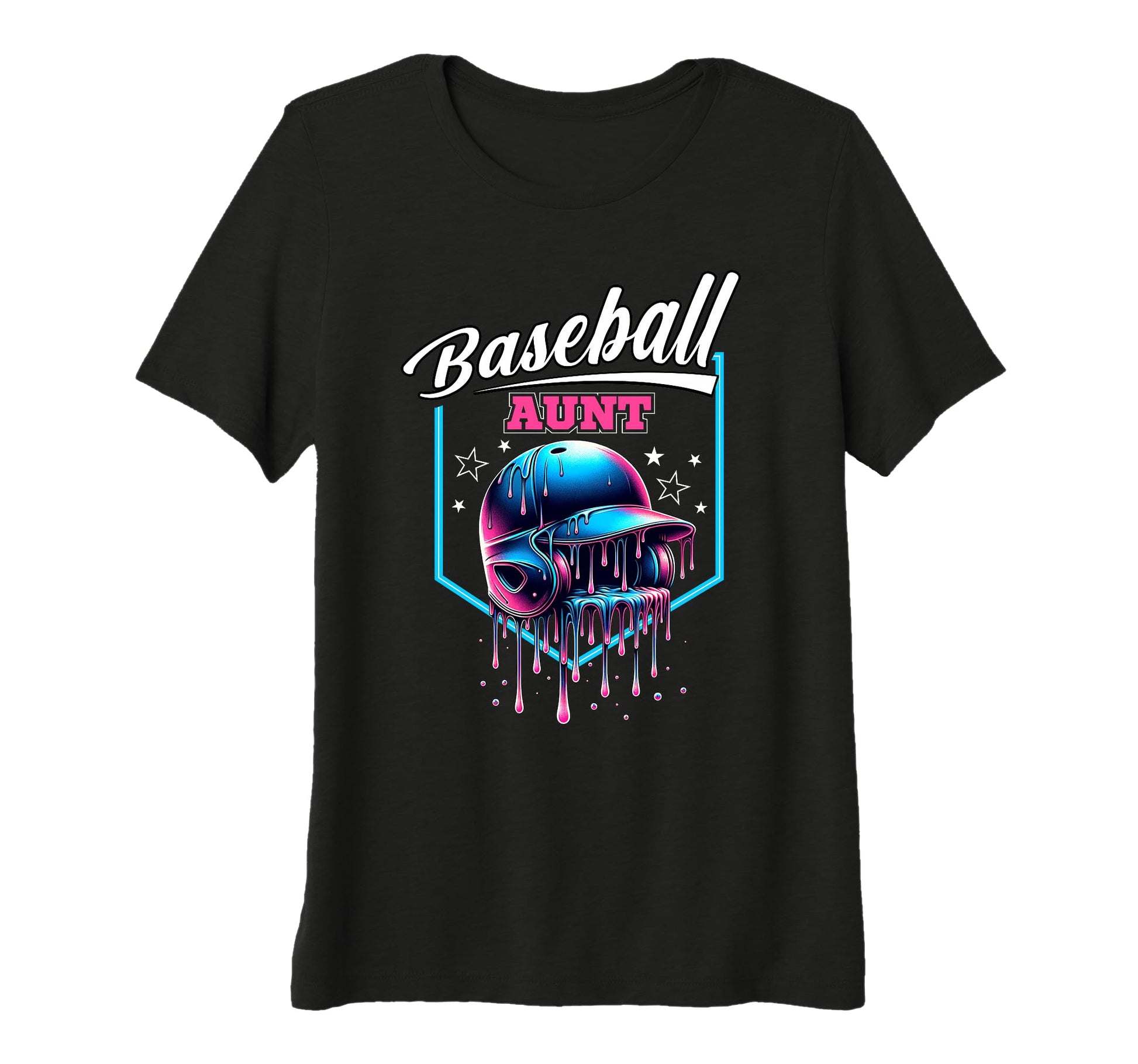 Womens Baseball Aunt Ice Cream Drip T-Shirt - Fun Novelty Design Unisex - T-Shirt, Sweatshirt, Hoodie