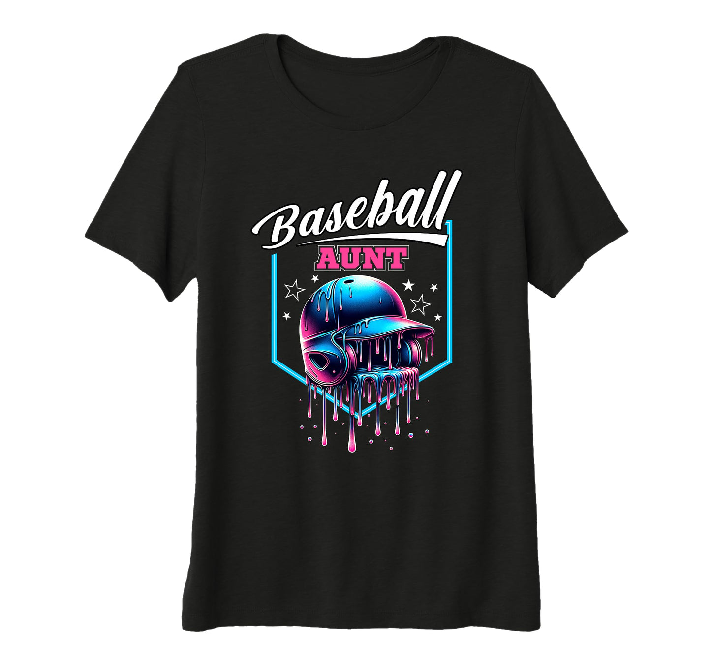 Womens Baseball Aunt Baseball Drip Ice T-Shirt - Aesthetic Graphic Unisex - T-Shirt, Sweatshirt, Hoodie