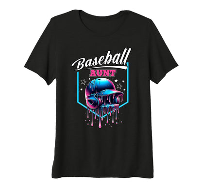 Womens Baseball Aunt Baseball Drip Ice T-Shirt - Aesthetic Graphic Unisex - T-Shirt, Sweatshirt, Hoodie
