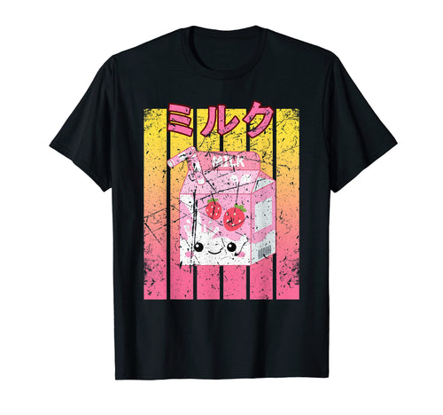 Kawaii Strawberry Milk Japanese Anime T-Shirt - Streetwear Style Men Women - T-Shirt, Sweatshirt, Hoodie