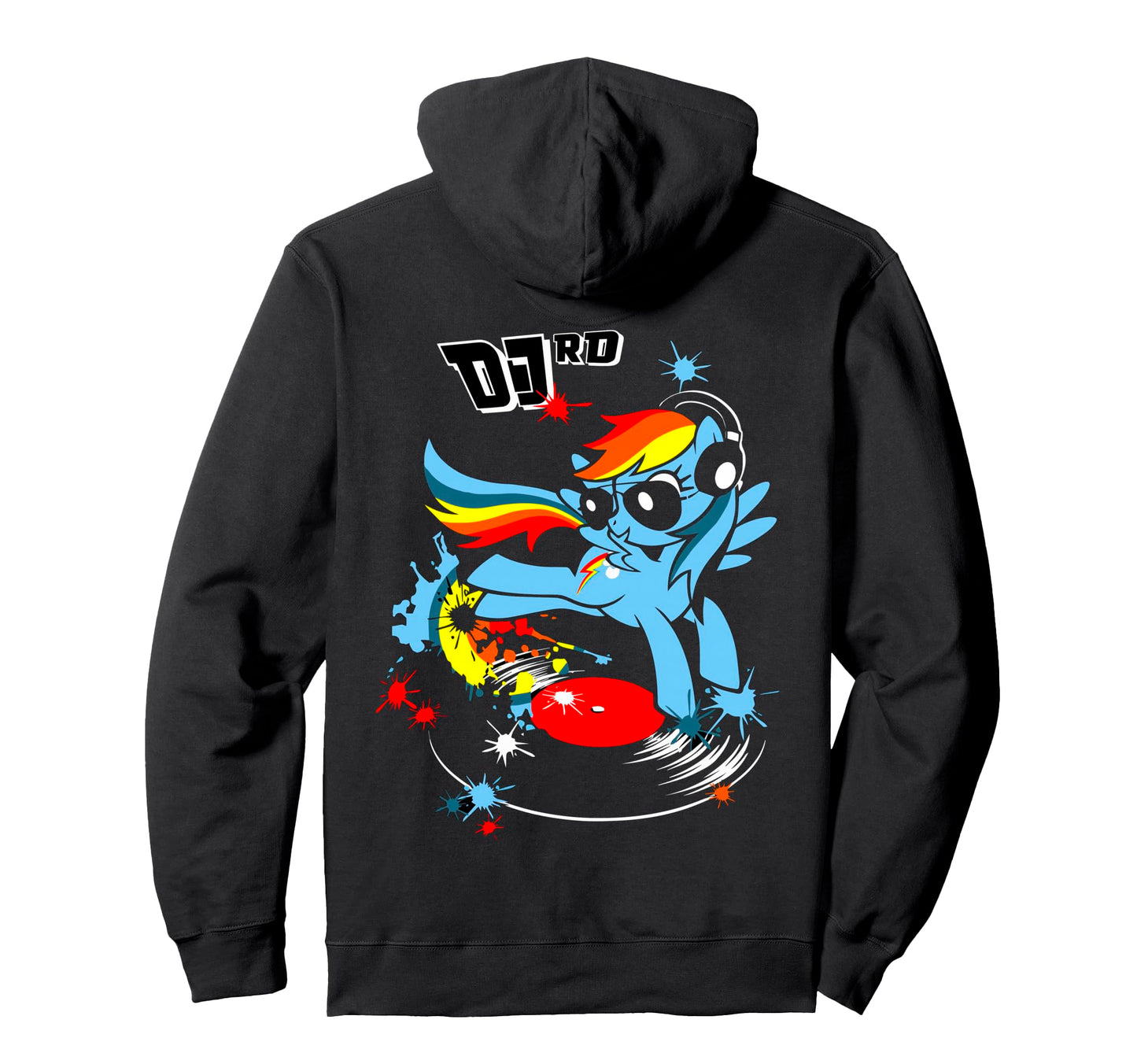 Dj Rd Rainbow Dash Fluttershy Rarity Hoodie - Unique Graphic Men Women - T-Shirt, Sweatshirt, Hoodie