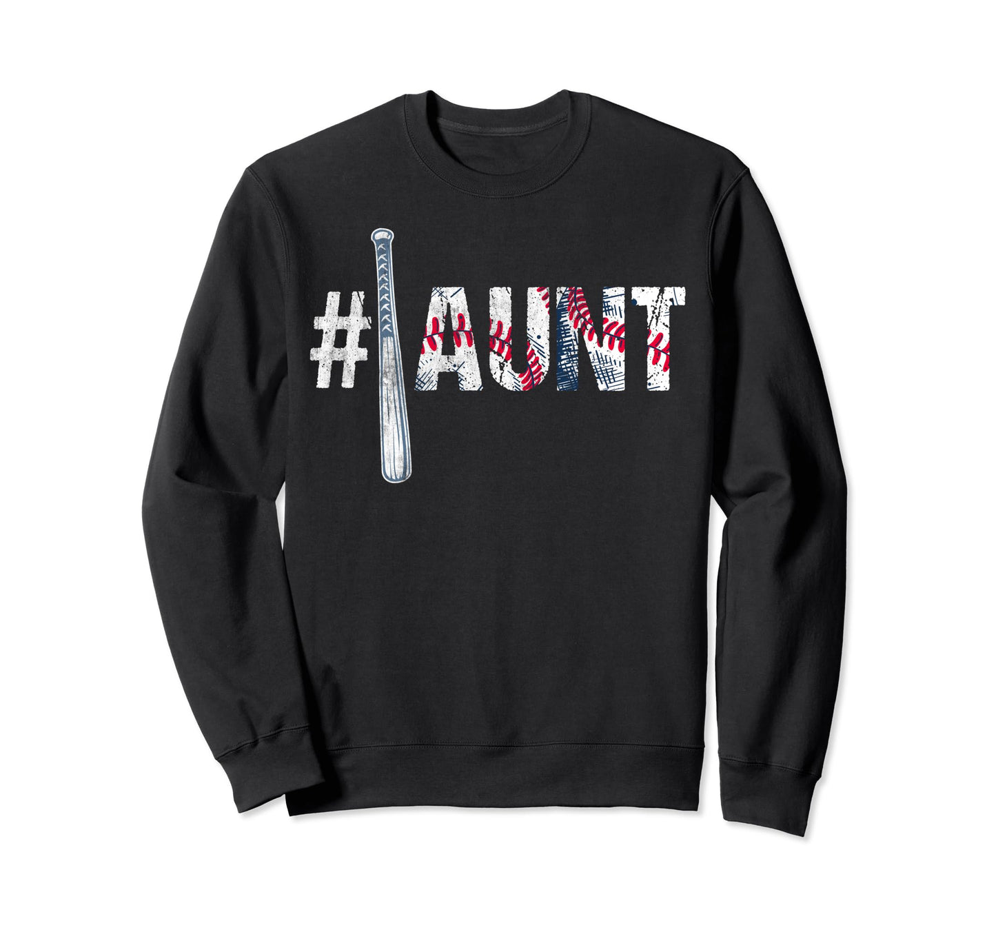 Number One Baseball Aunt Mothers Day Sweatshirt - Minimalist Print Unisex - T-Shirt, Sweatshirt, Hoodie