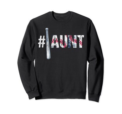 Number One Baseball Aunt Mothers Day Sweatshirt - Minimalist Print Unisex - T-Shirt, Sweatshirt, Hoodie