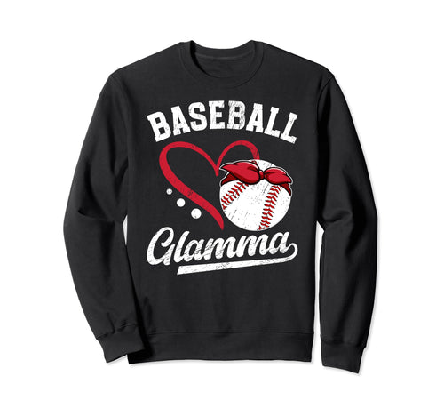 Baseball Glamma Grandma Glamma Sweatshirt - Minimalist Print for Adults - T-Shirt, Sweatshirt, Hoodie