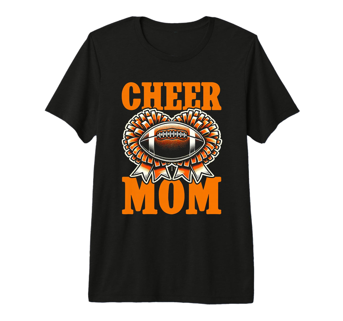 Mom Both Football Cheerleading Cheer T-Shirt - Graphic Print for Adults - T-Shirt, Sweatshirt, Hoodie