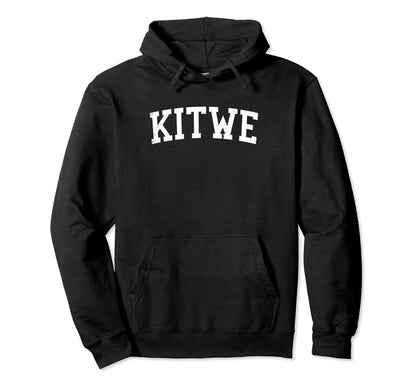 Kitwe Zambia Distressed White Varsity Hoodie - Minimalist Print for Adults - T-Shirt, Sweatshirt, Hoodie