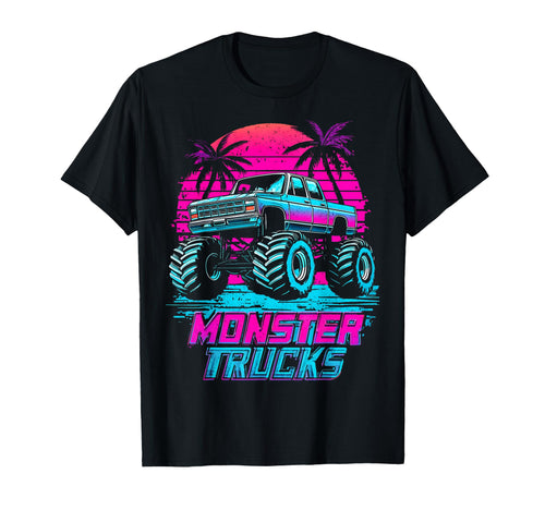 Monster Truck 4 Wheeler Vaporwave T-Shirt - Streetwear Style for Adults - T-Shirt, Sweatshirt, Hoodie