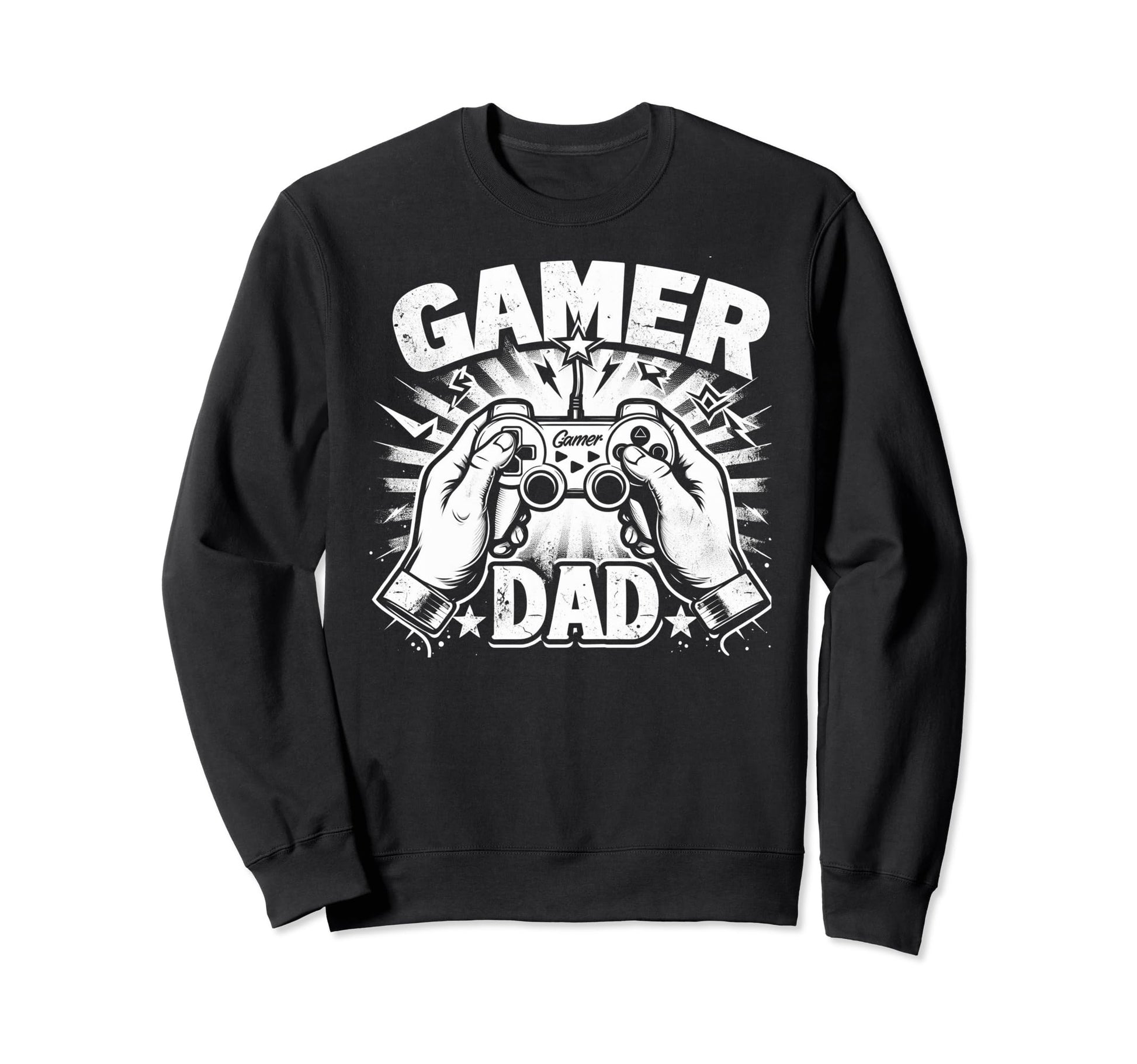 Gamer Dad Game Controller Gaming Video Sweatshirt - Unique Graphic Unisex - T-Shirt, Sweatshirt, Hoodie
