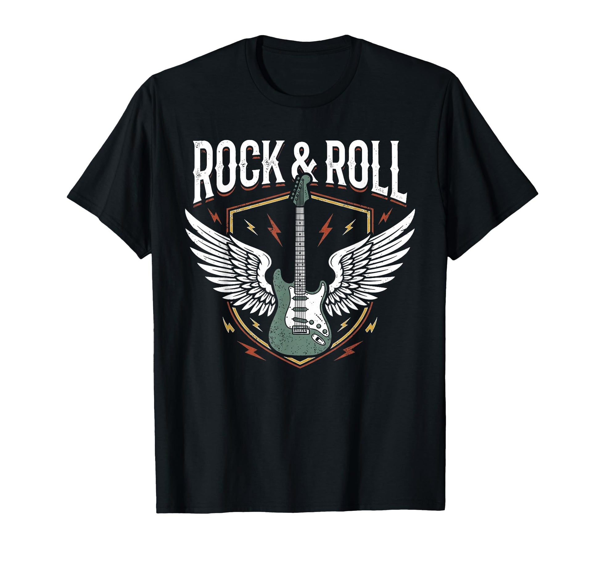 Rock And Roll Electric Guitar Heavy T-Shirt - Unique Graphic Men Women - T-Shirt, Sweatshirt, Hoodie