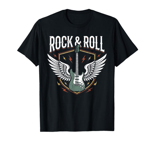 Rock And Roll Electric Guitar Heavy T-Shirt - Unique Graphic Men Women - T-Shirt, Sweatshirt, Hoodie