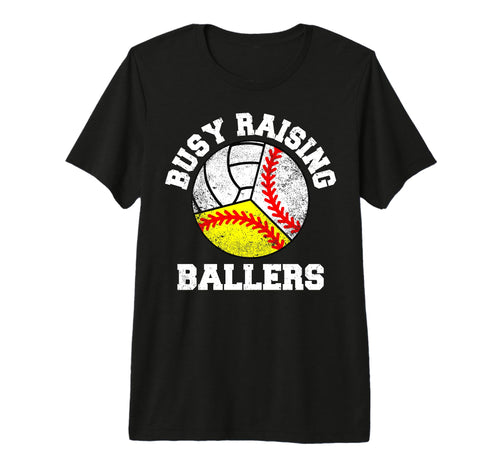 Busy Raising Ballers Funny Baseball T-Shirt - Custom Art Print Men Women - T-Shirt, Sweatshirt, Hoodie