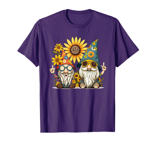 Gnome And Funny Gnome Hippie T-Shirt - Casual Everyday Wear Men Women - T-Shirt, Sweatshirt, Hoodie