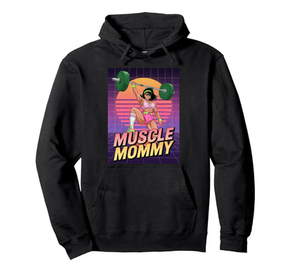 Anime Muscle Mommy Weightlifting Hoodie - Novelty Apparel Men Women - T-Shirt, Sweatshirt, Hoodie