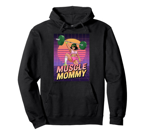 Anime Muscle Mommy Weightlifting Hoodie - Novelty Apparel Men Women - T-Shirt, Sweatshirt, Hoodie