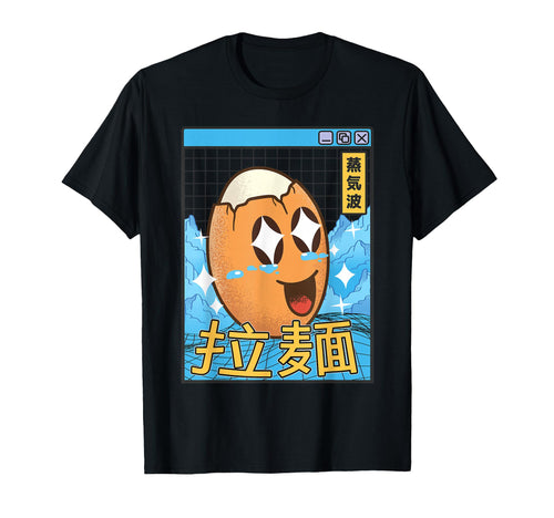 Egg Kawaii Grid Vaporwave T-Shirt - Fun Novelty Design for Adults - T-Shirt, Sweatshirt, Hoodie