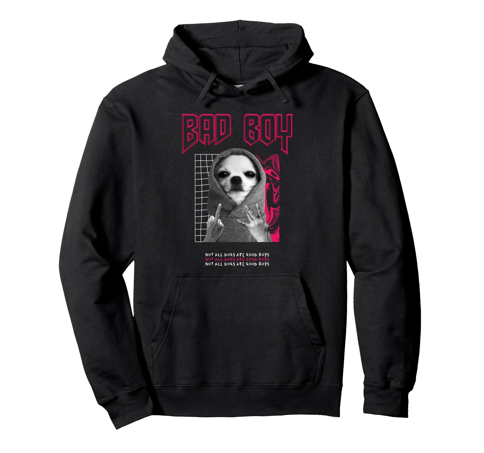 Bad Dog Sad Aesthetic Edgy Streetwear Hoodie - Streetwear Style Men Women - T-Shirt, Sweatshirt, Hoodie