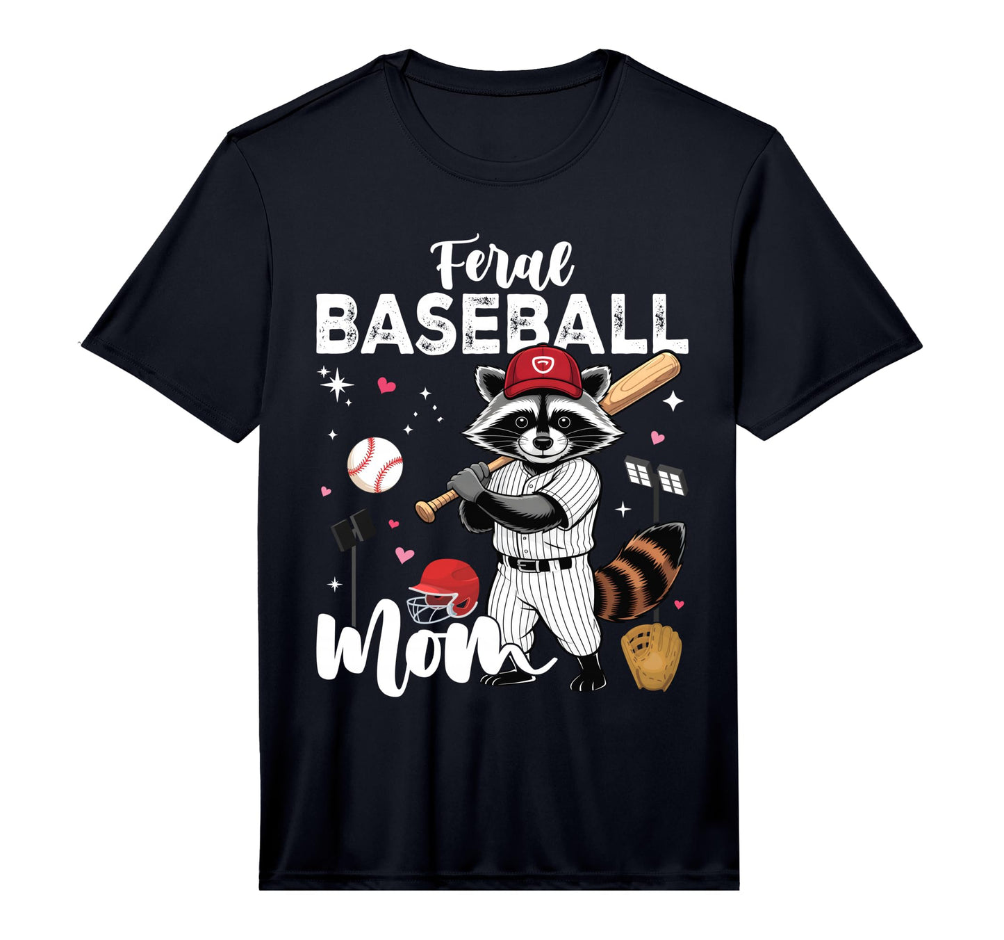 Raccoon Feral Baseball Mom Trash T-Shirt - Casual Everyday Wear for Adults - T-Shirt, Sweatshirt, Hoodie