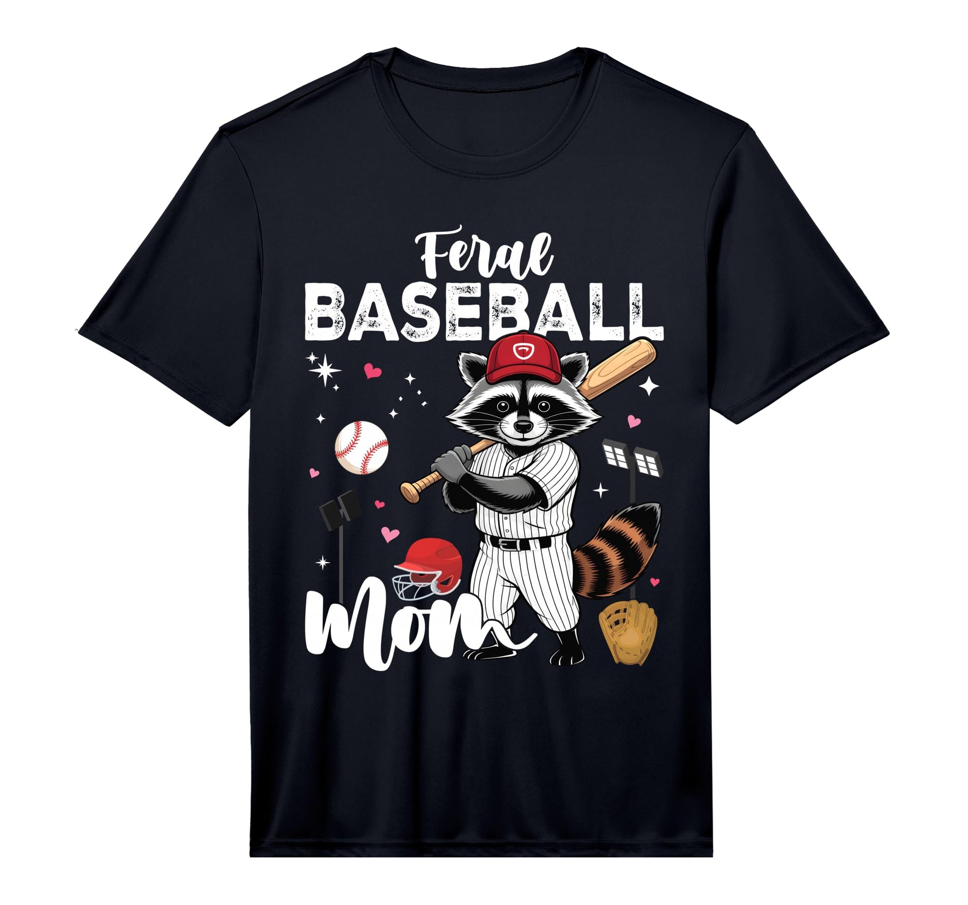 Raccoon Feral Baseball Mom Trash T-Shirt - Casual Everyday Wear for Adults - T-Shirt, Sweatshirt, Hoodie
