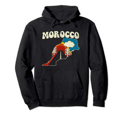 Morocco Moroccan Country Rainbow 70S Hoodie - Streetwear Style Men Women - T-Shirt, Sweatshirt, Hoodie