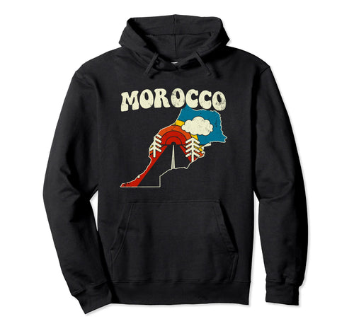 Morocco Moroccan Country Rainbow 70S Hoodie - Streetwear Style Men Women - T-Shirt, Sweatshirt, Hoodie