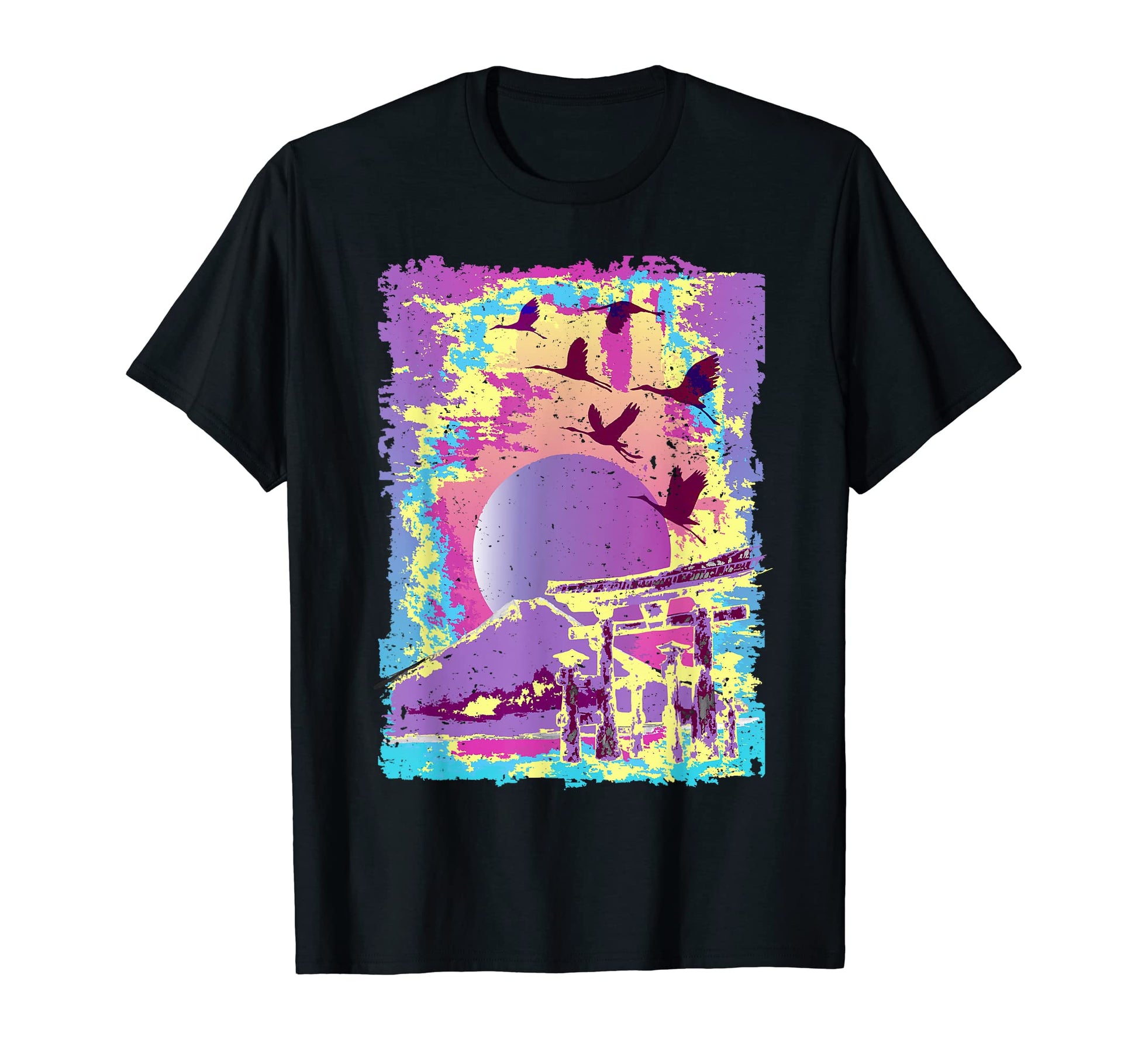 Japanese Landscapes Art Vaporwave T-Shirt - Unique Graphic for Adults - T-Shirt, Sweatshirt, Hoodie