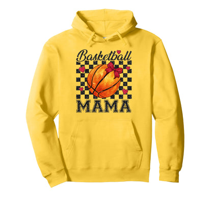 Basketball Mama Coquette Bow Game Days Hoodie - Minimalist Print Men Women - T-Shirt, Sweatshirt, Hoodie