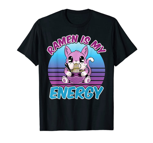 Japanese Kawaii Anime Cat Ramen T-Shirt - Casual Everyday Wear Unisex - T-Shirt, Sweatshirt, Hoodie