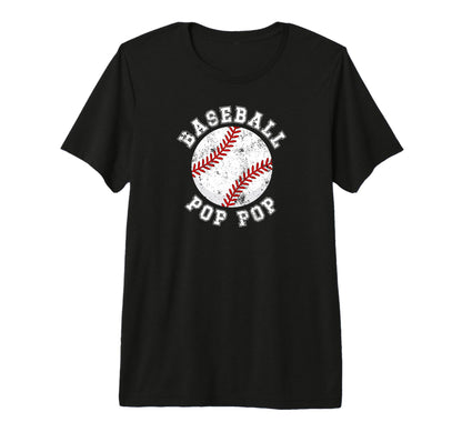 Mens Baseball Pop Pop Grandpa Best Pop Pop T-Shirt - Graphic Print Unisex - T-Shirt, Sweatshirt, Hoodie