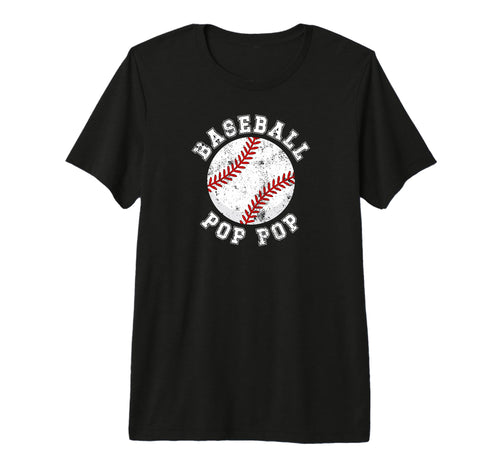 Mens Baseball Pop Pop Grandpa Best Pop Pop T-Shirt - Graphic Print Unisex - T-Shirt, Sweatshirt, Hoodie