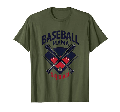 Baseball Mama Squad Proud Sports Mom T-Shirt - Unique Graphic Men Women - T-Shirt, Sweatshirt, Hoodie