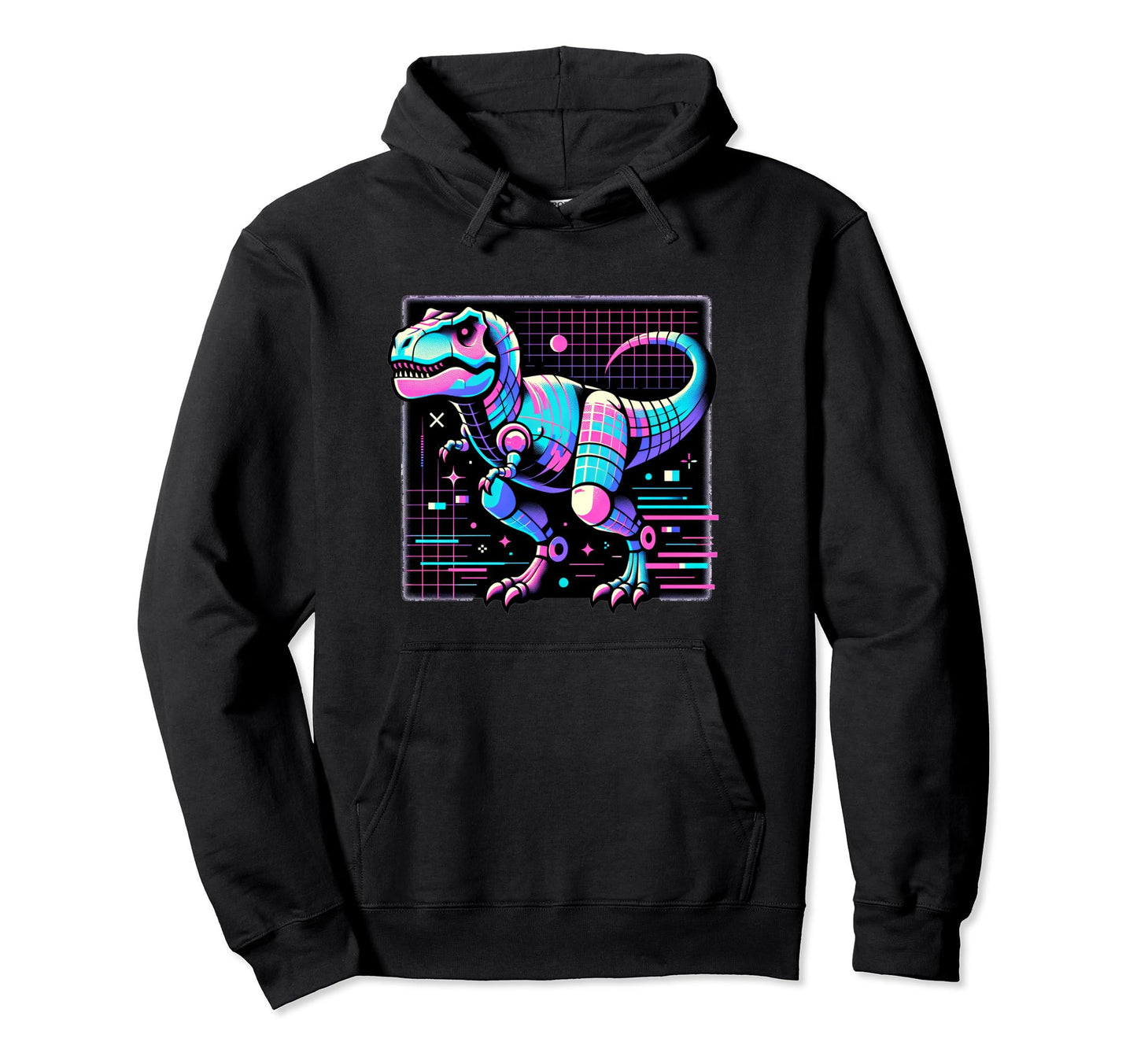Pastel Goth Vaporwave Aesthetic T Rex Hoodie - Unique Graphic for Adults - T-Shirt, Sweatshirt, Hoodie