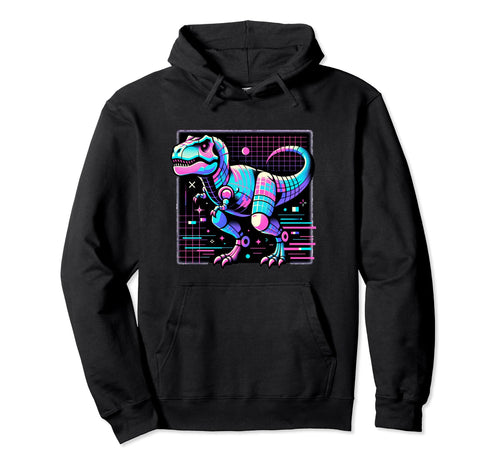 Pastel Goth Vaporwave Aesthetic T Rex Hoodie - Unique Graphic for Adults - T-Shirt, Sweatshirt, Hoodie