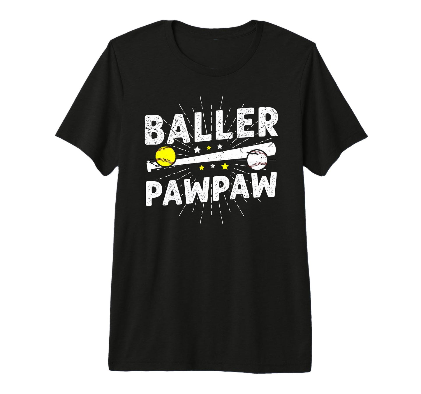 Mens Baller Pawpaw Proud Softball T-Shirt - Custom Art Print Men Women - T-Shirt, Sweatshirt, Hoodie