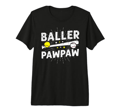 Mens Baller Pawpaw Proud Softball T-Shirt - Custom Art Print Men Women - T-Shirt, Sweatshirt, Hoodie