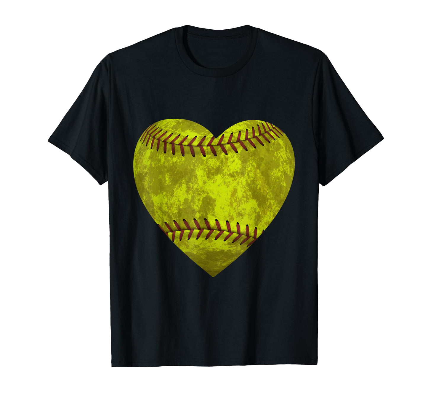 Softball Distressed Heart Mom Love T-Shirt - Trendy Graphic Unisex - T-Shirt, Sweatshirt, Hoodie