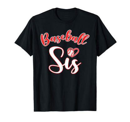 Baseball Sis Funny Baseball Sport T-Shirt - Minimalist Print for Adults - T-Shirt, Sweatshirt, Hoodie