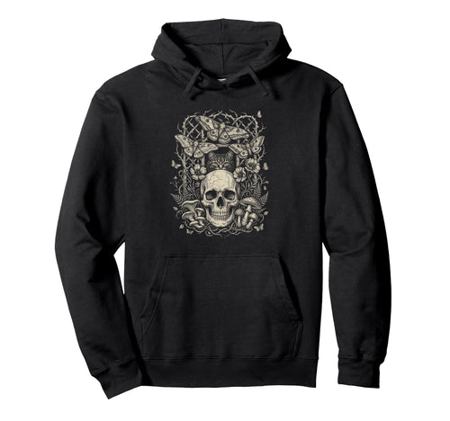 Skull Cat Skeleton Kitty Kitten Gothic Hoodie - Aesthetic Graphic Unisex - T-Shirt, Sweatshirt, Hoodie