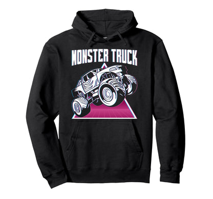 Vaporwave Aesthetic Monster Truck Hoodie - Custom Art Print Men Women - T-Shirt, Sweatshirt, Hoodie