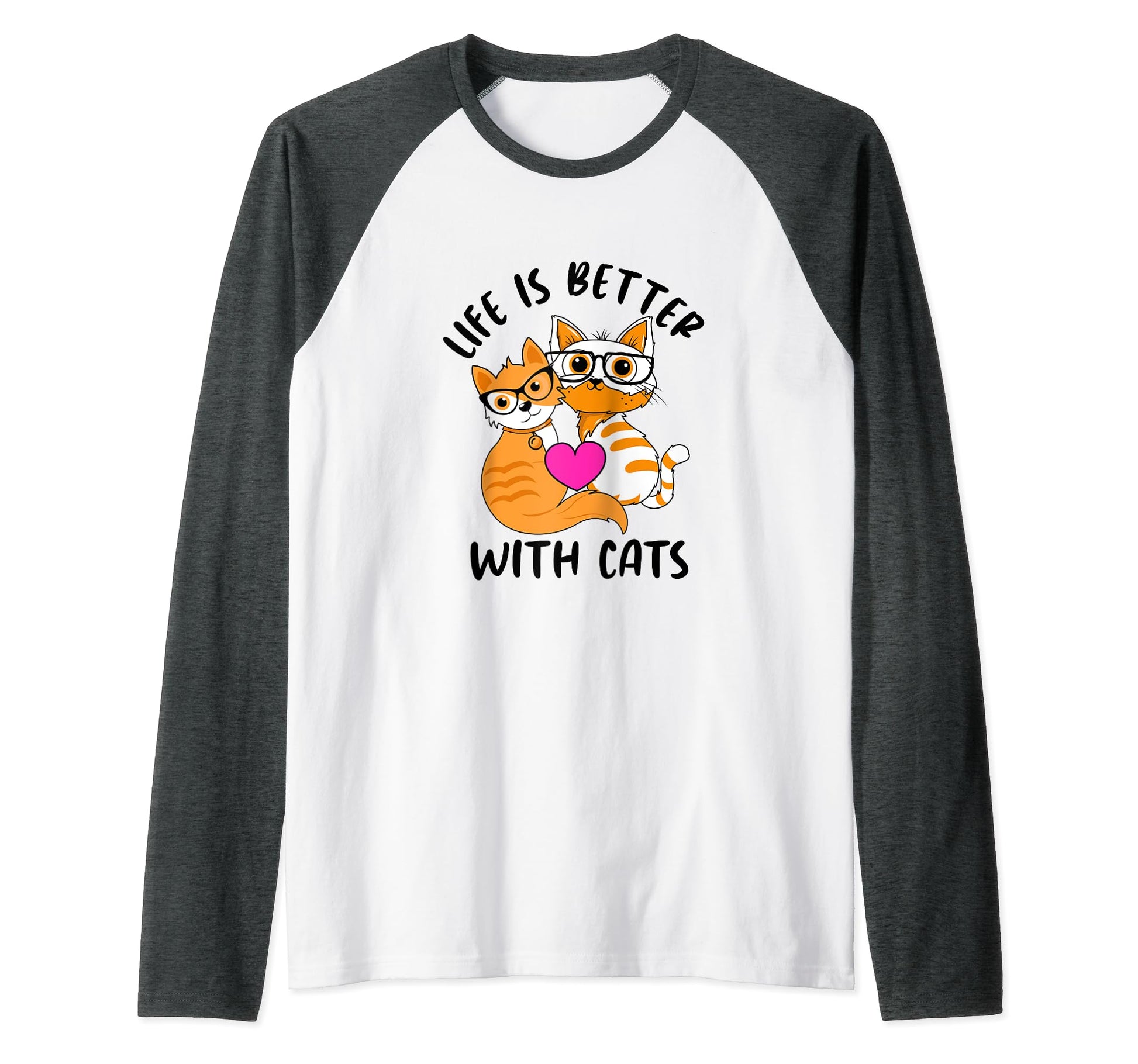 Funny Cat Mom Heart Cats Paw Love T-Shirt - Fun Novelty Design Men Women - T-Shirt, Sweatshirt, Hoodie