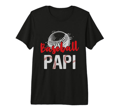 Mens Baseball Papi Fathers Day Dad T-Shirt - Custom Art Print Unisex - T-Shirt, Sweatshirt, Hoodie