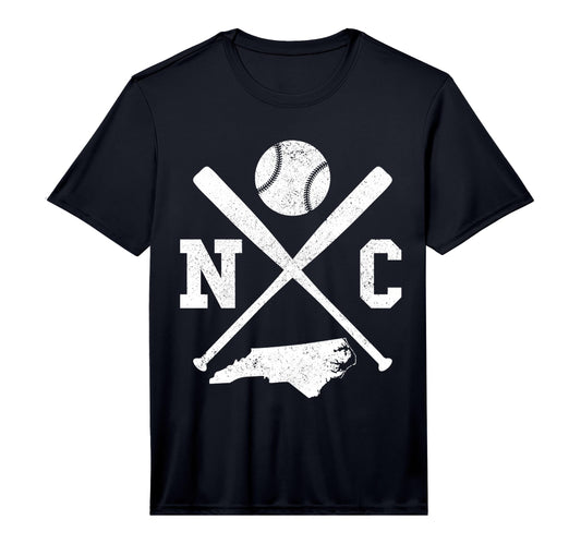 Mens Nc Usa State Baseball Player T-Shirt - Novelty Apparel Men Women - T-Shirt, Sweatshirt, Hoodie