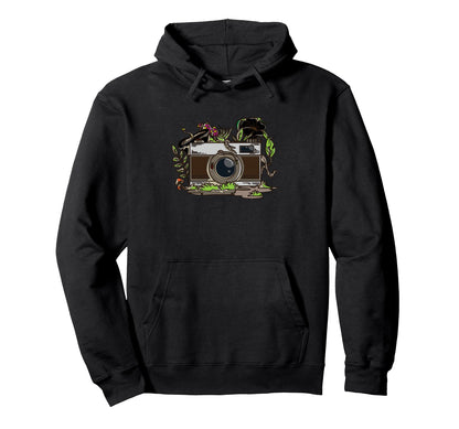 Camera Surrounded Foliage Hoodie - Casual Everyday Wear for Adults - T-Shirt, Sweatshirt, Hoodie