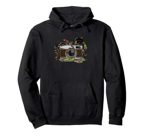 Camera Surrounded Foliage Hoodie - Casual Everyday Wear for Adults - T-Shirt, Sweatshirt, Hoodie