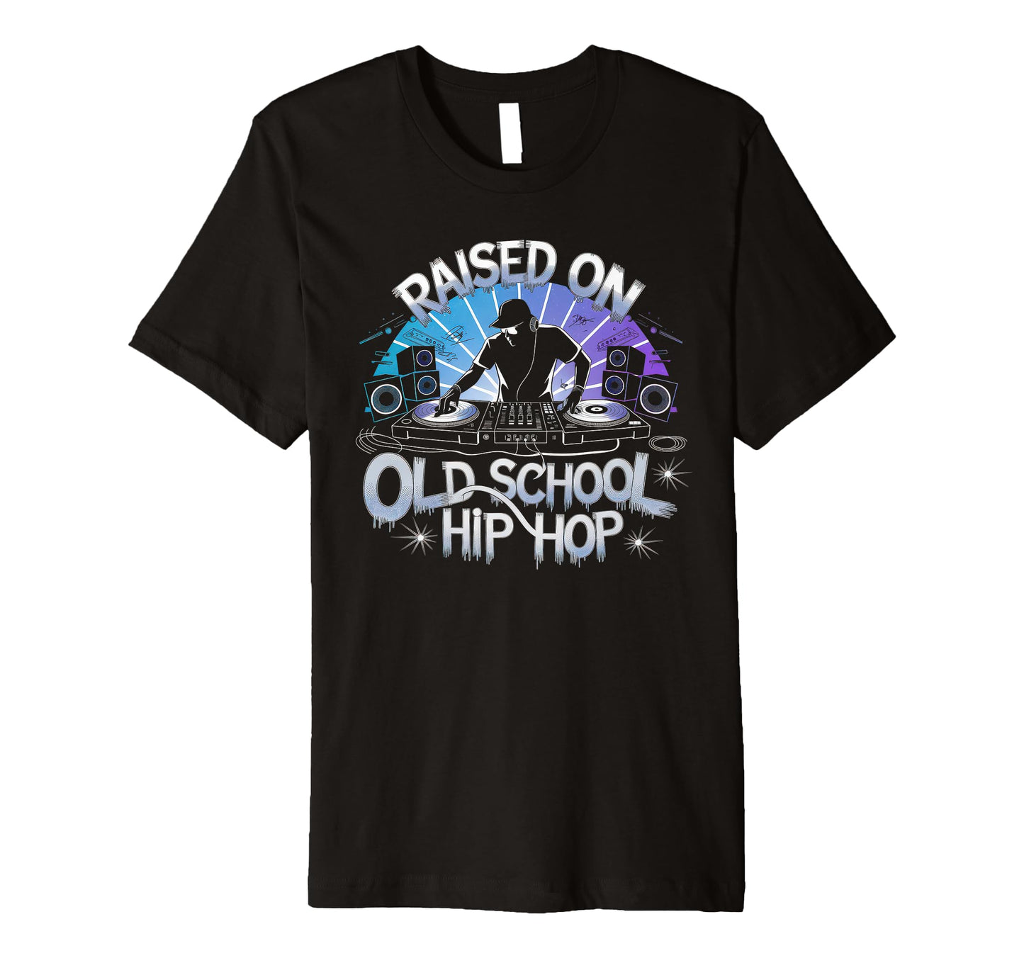 Raised Old School Graffiti Rap Hip T-Shirt - Minimalist Print for Adults - T-Shirt, Sweatshirt, Hoodie
