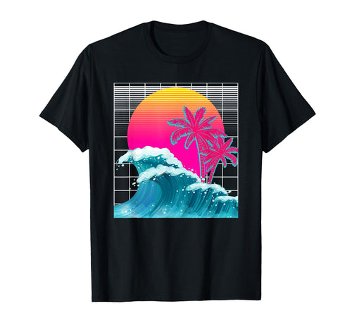 Vaporwave Japanese Art Aesthetic Beach T-Shirt - Minimalist Print Unisex - T-Shirt, Sweatshirt, Hoodie