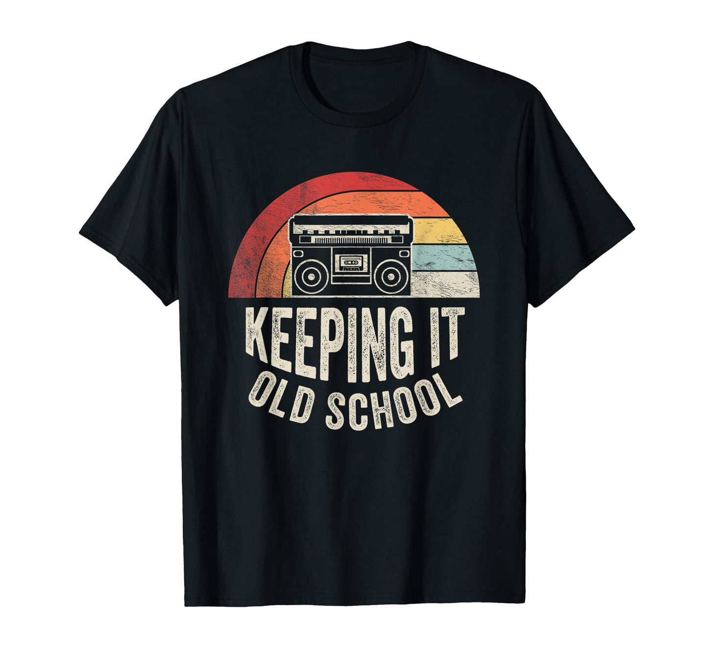 Keeping It Old School 80S 90S Boombox T-Shirt - Unique Graphic for Adults - T-Shirt, Sweatshirt, Hoodie