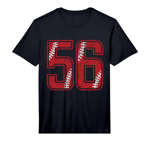 Number 56 Distressed Baseball Softball T-Shirt - Unique Graphic for Adults - T-Shirt, Sweatshirt, Hoodie